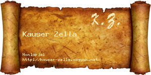 Kauser Zella névjegykártya
